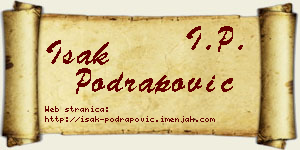 Isak Podrapović vizit kartica